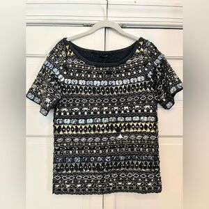 J. Crew Wool Sweater Jeweled Top NEW